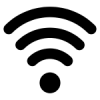 Icon of high-speed internet dot and three bars